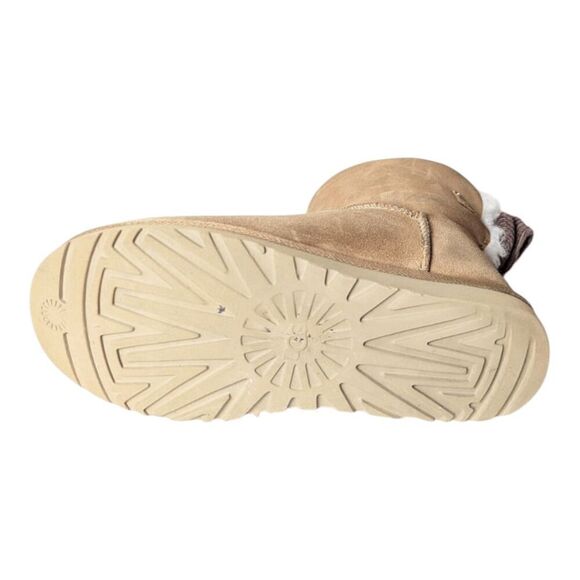 UGG Mini Bailey Bow Corduroy "Chestnut" Winter Boot Size 8 - Picture 9 of 9